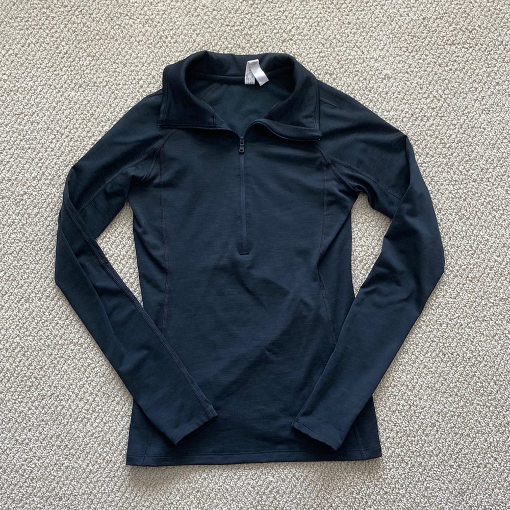 NEW Under Armour Fleece Lined Coldgear Half Zip Pullover Run Train Black XS NWOT
